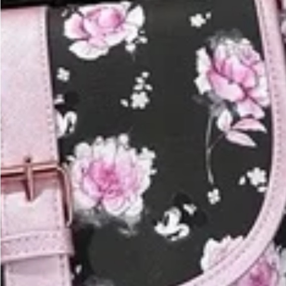 Minnie Mouse Purse Disney Loungefly Floral Saddle Bag - In Factory Bubble Wrap - Picture 3 of 5
